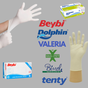 Pudralı Lateks Eldiven (1 koli)